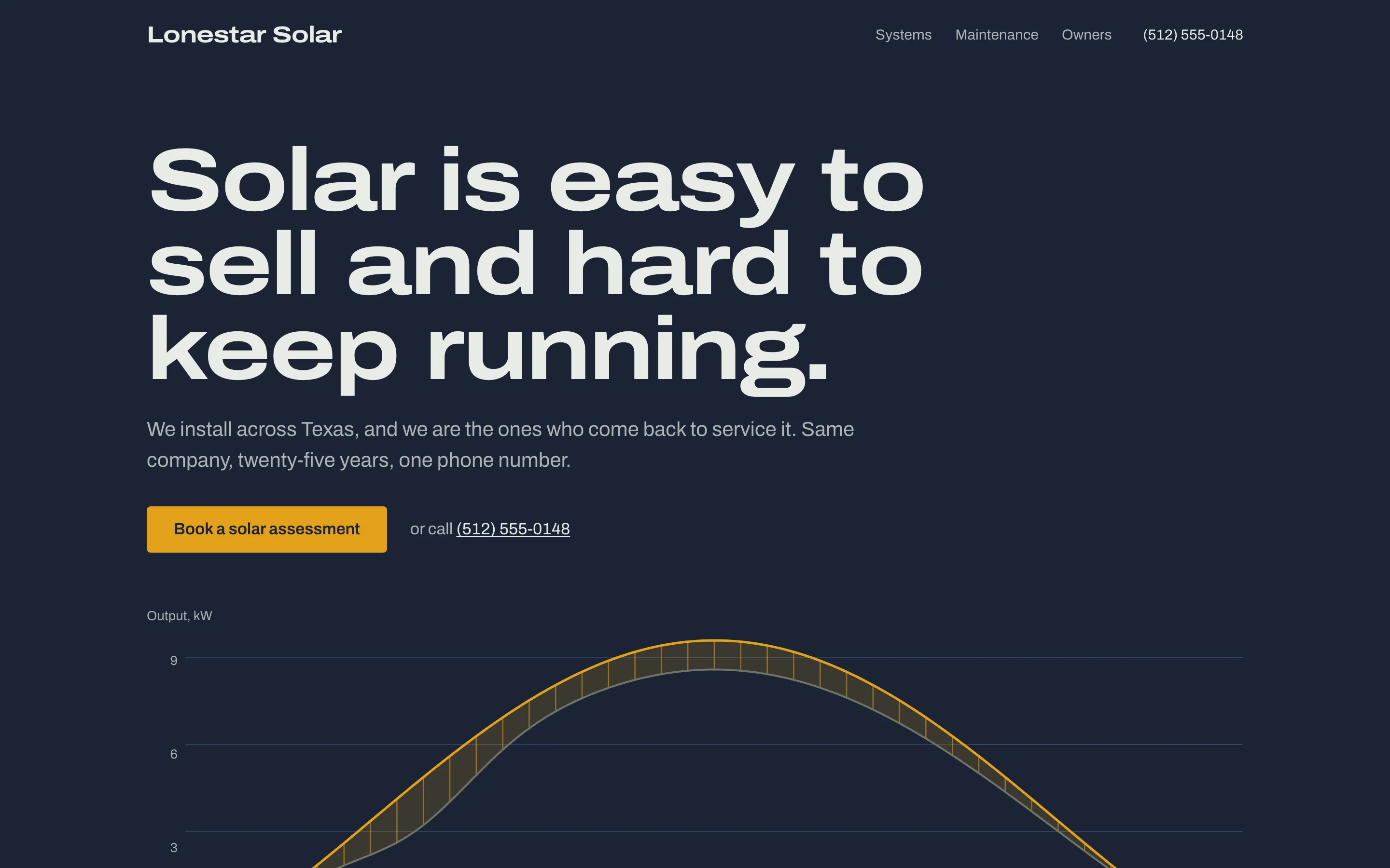 The Lonestar Solar website